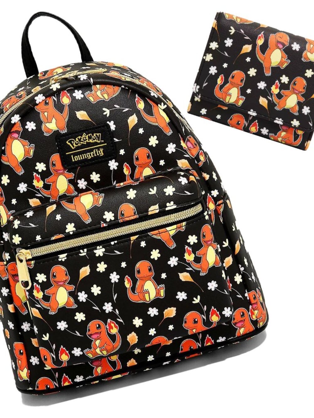 Loungefly Charmander Daisy Backpack + Wallet Bundle